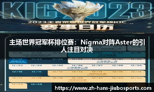 主场世界冠军杯排位赛：Nigma对阵Aster的引人注目对决